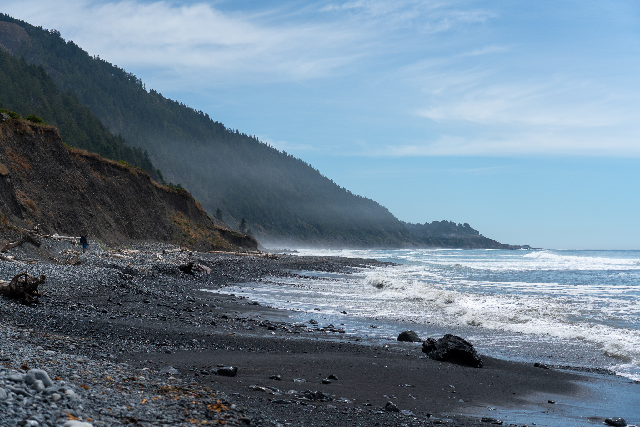 Looking back towards Black Sands Beach